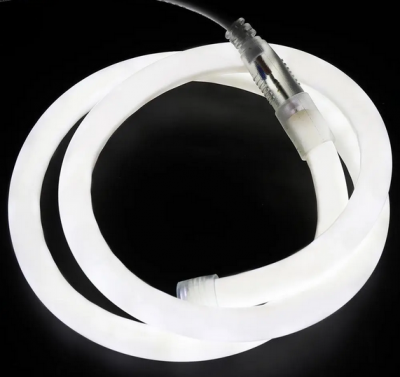 LED неон круглий 220В D15 RN 2835-120 Білий IP68 10Вт 15х15мм